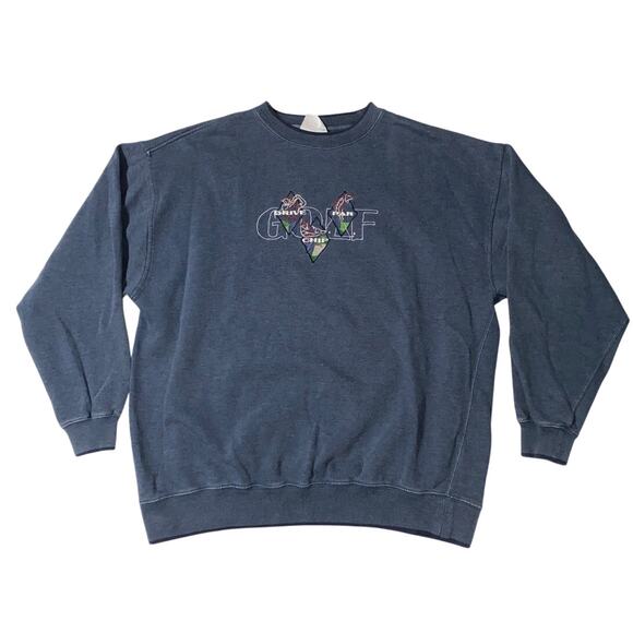 Vintage y2k Embroidered Golf Crewneck Golfers Sweatshirt Mens XXL Drive Par Chip - Picture 2 of 11